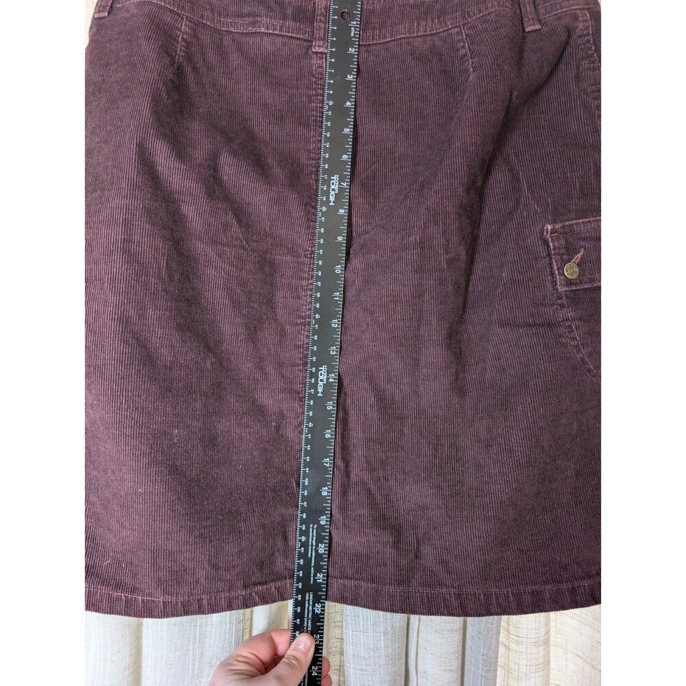 Eddie Bauer Women's Corduroy Cargo Skirt Purple Button Pockets Size 18 - Picture 5 of 8